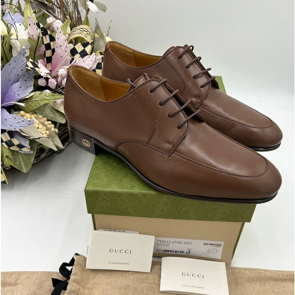 Men’s Gucci Leather, Oxford size 10 made in Italy